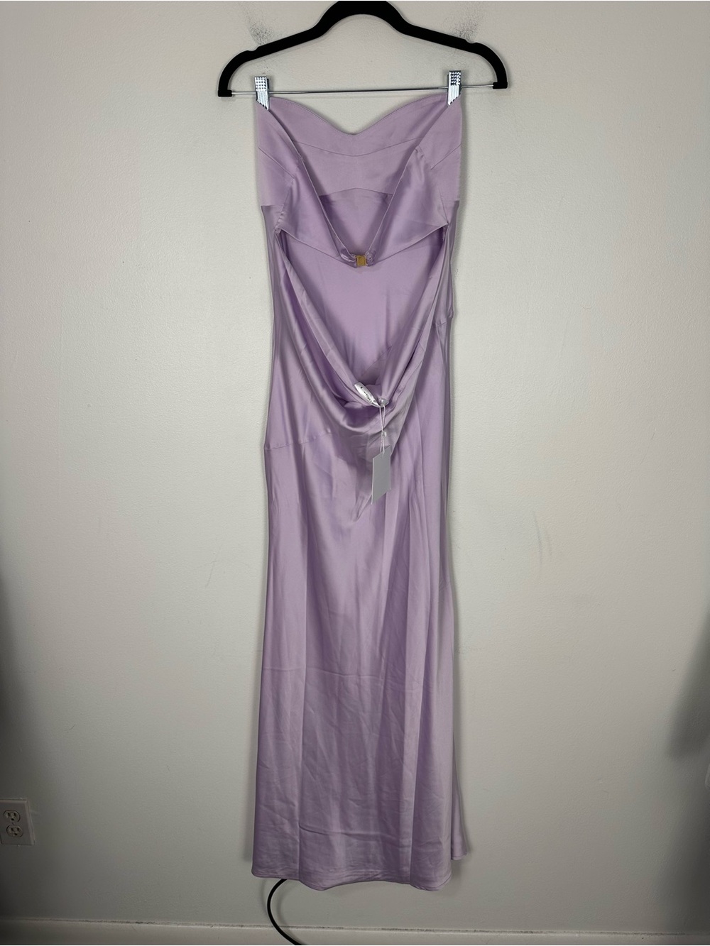 Hntr The Label Lilac Satin Strapless Hugo Gown Women’s Sz S NWT - Picture 5 of 9